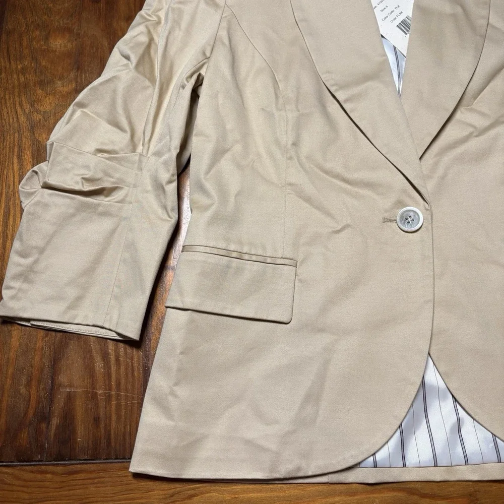 Tyler Boe Taylor Blazer Jacket Tan Flax New Sz 6 A1375